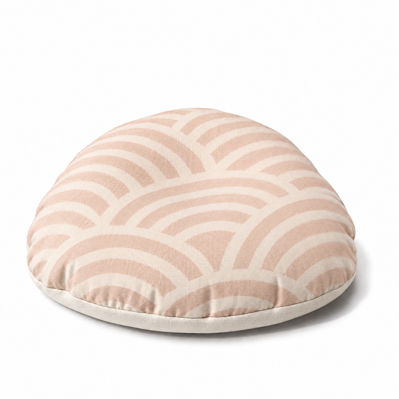 Ei-Kissen im Stoff Wellen · Creme
